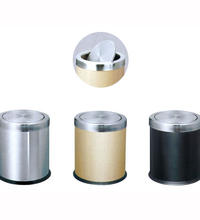Full collection stainless steel small trash can
