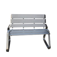Environmental friendly modern design stainless steel bench for garden park