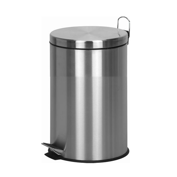 Stainless steel pedal trash bin